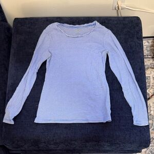 Old Navy Blue and White Striped Tee